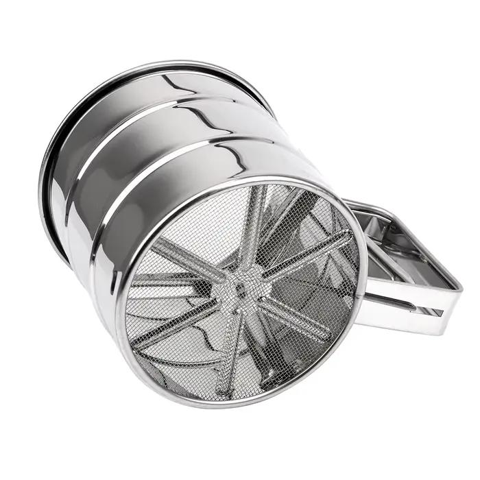 Tamis en acier inoxydable pour sucre glacé, ustensiles de cuisson en poudre, farine, maille, tasse,