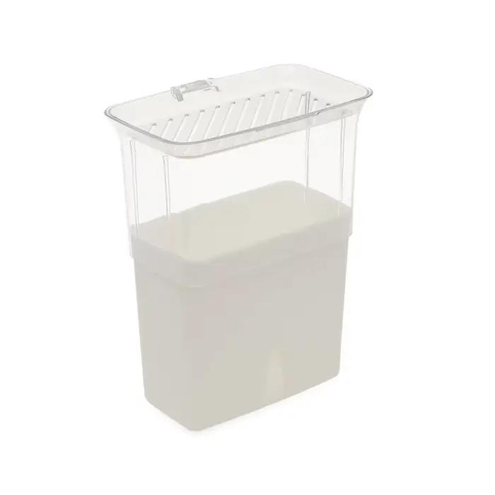 Récipient pratique en plastique pour herbes fraîches, hermétique, grande capacité, avec couvercle, a