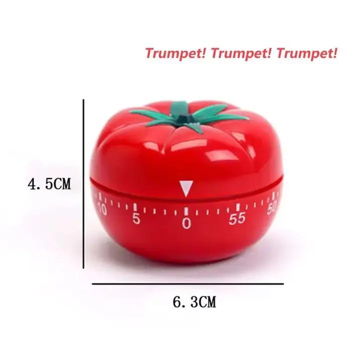 Minuterie de cuisine en forme de tomate rouge, compte à rebours mécanique, Gadget de cuisine mignon,
