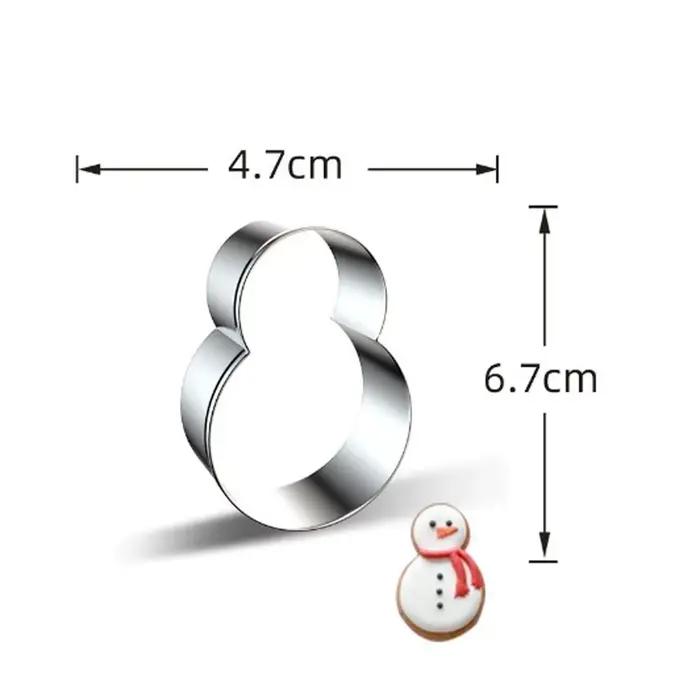 Moule à strass en acier inoxydable, bonhomme de neige de Noël, emporte-pièce, pâte à tarte, outils d