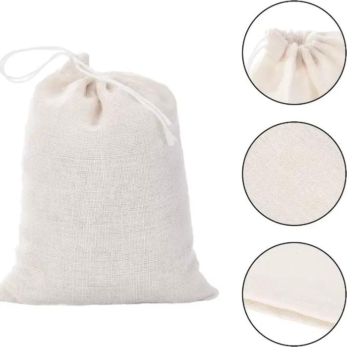 Sac en tissu de gaze de coton pur, 50 pièces, sac filtre à aspiration unique, assaisonnement marinad