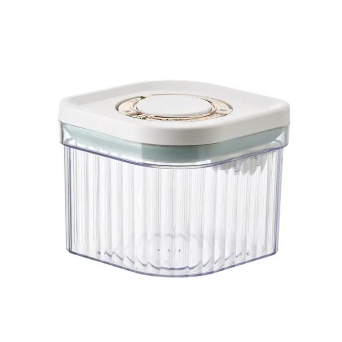 Boîte de stockage de lait en poudre à motif rayé, avec cuillère, pot de stockage de Grains résistant