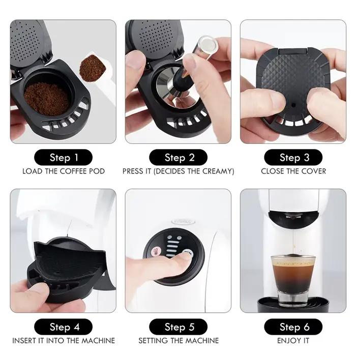 Adaptateur ICafilas pour Machine Dolce Gusto PICCOLO XS/Genio S Lumio DG325, dosette filtrante pour
