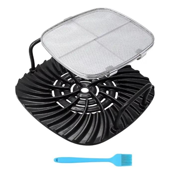 Grille de plaque de gril et bouclier anti-éclaboussures en acier inoxydable pour pièces de gril 5 en