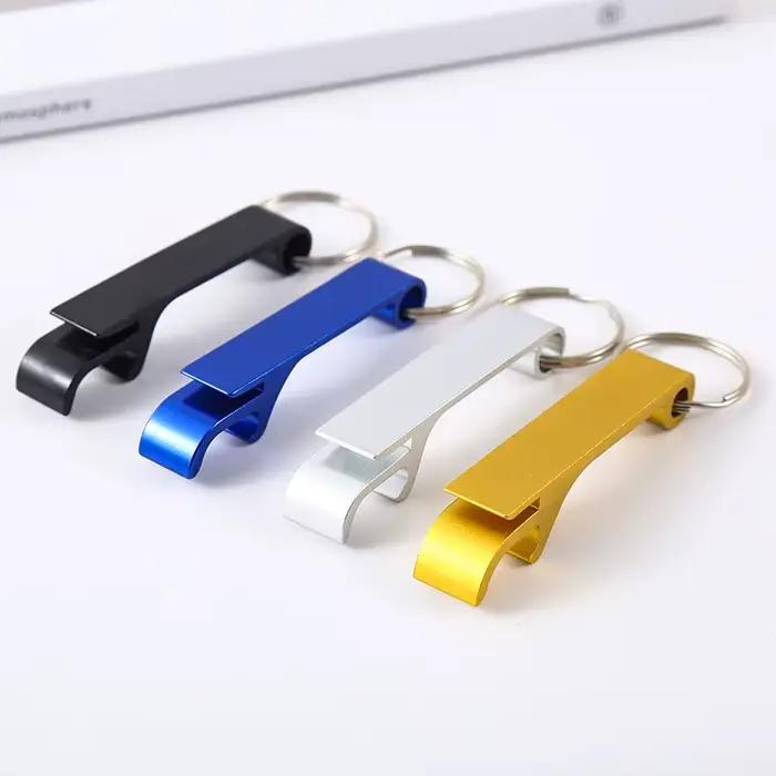 Ouvre-bouteille de bière Portable porte-clés Mini ouvre-bouteille de boisson en métal de poche Logo