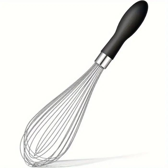 Fouet en acier inoxydable durable avec poignée en silicone confortable, batteur pour producteurs spé