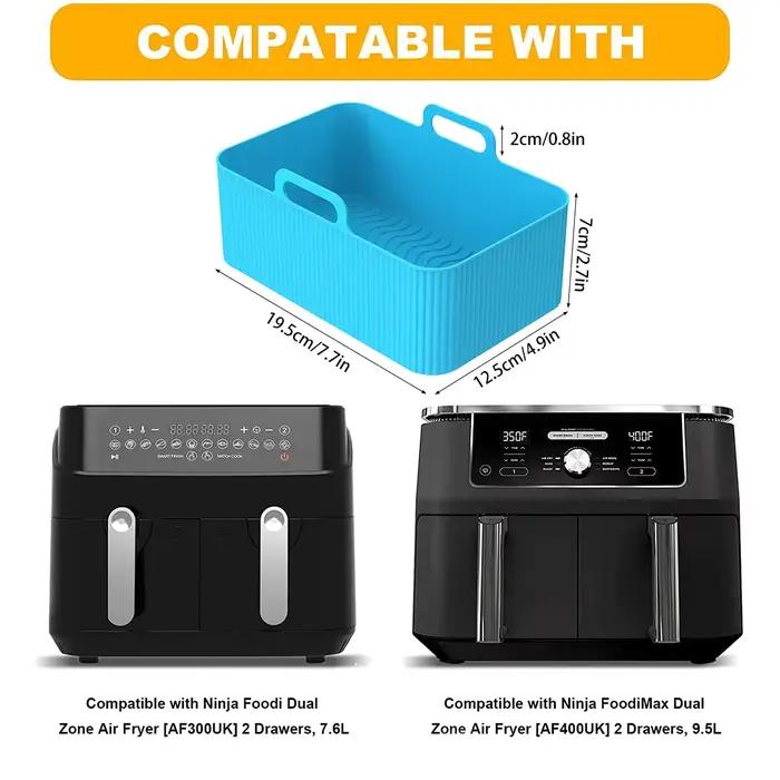 Revêtement en Silicone pour friteuse à Air Ninja, 2 pièces, accessoires pour friteuse à double Air,