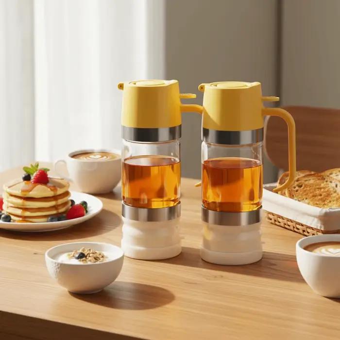 Distributeur de miel en verre durable de 300 ml