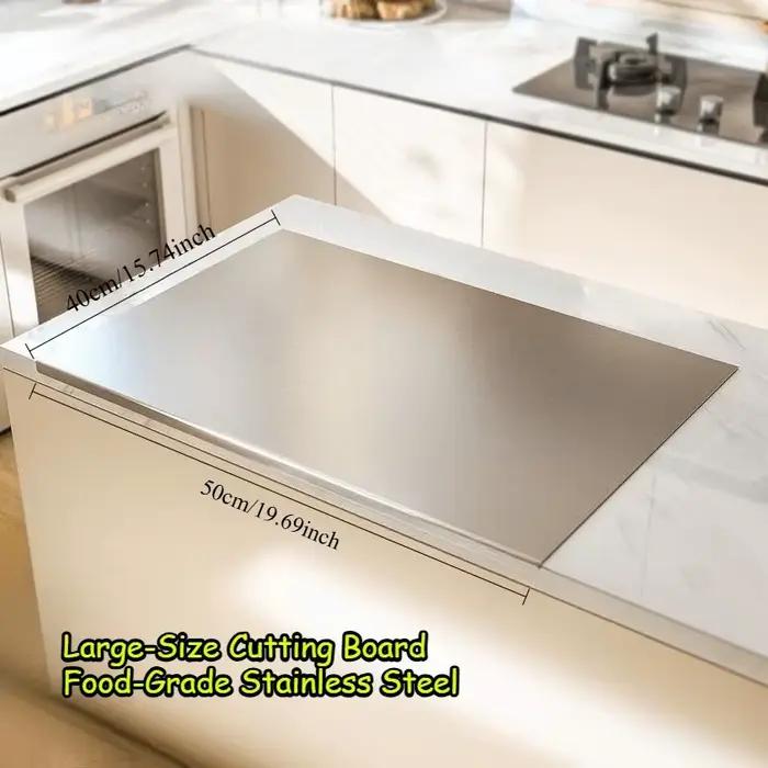 Grande planche à découper pliable en acier inoxydable, outils de cuisine, barbecue, articles de cuisine, accessoires de cuisine pour la maison et l'extérieur