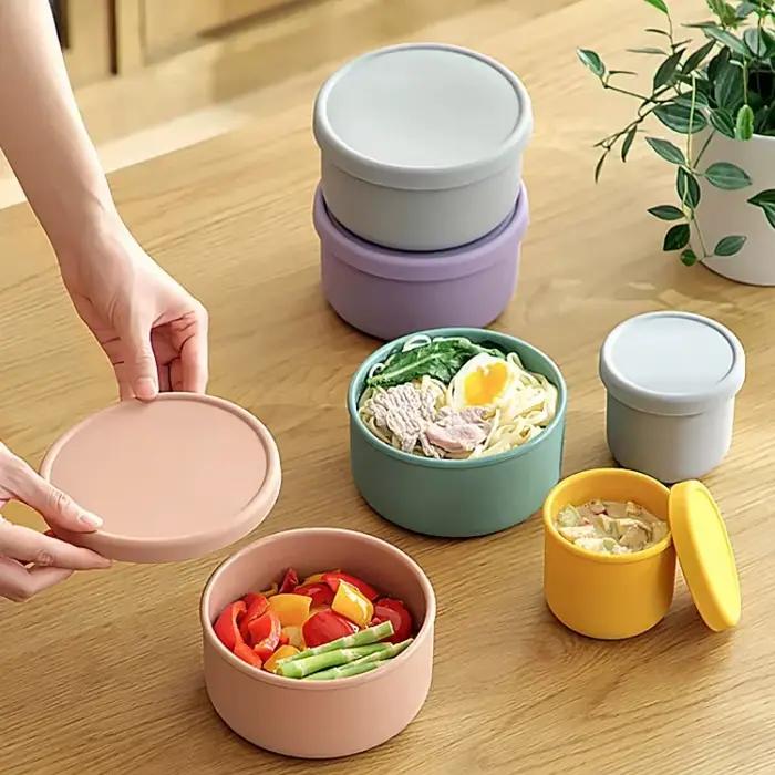 Boîte de conservation en silicone avec couvercle