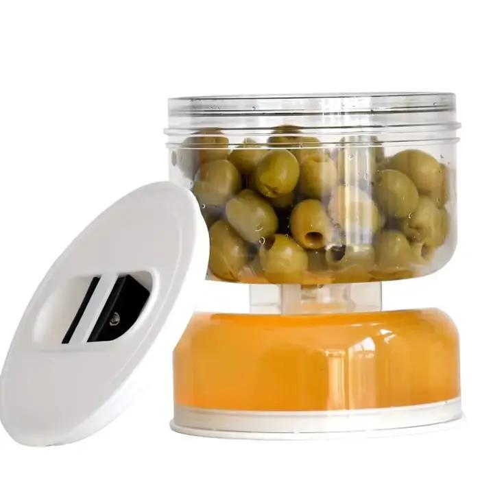 Pot à cornichons avec distributeur sec et humide