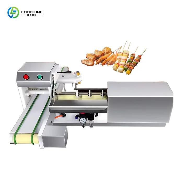 Machine à brochettes de poulet, machine à brochettes de viande automatique, machine à brochettes de viande électrique industrielle, personnalisable