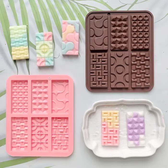 1 mini moule créatif en silicone pour cuisson de cercle Euler, adapté au chocolat, aux bonbons, aux biscuits, aux bacs à glaçons (6 chambres)