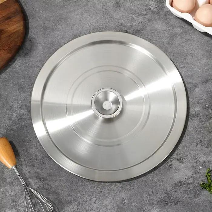 Couvercles de casseroles en acier inoxydable, 20-40cm, couvercle universel, poêle à frire réutilisable, couvercle en métal, couvercle de bol, ustensiles de cuisine de Restaurant