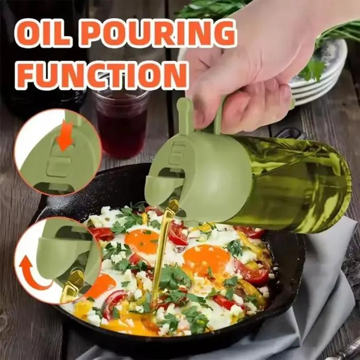 Pulvérisateur d'huile foncée bloquant la lumière de 470ML pour la cuisson bouteille distributrice