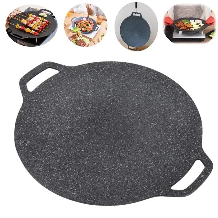 Poêle à barbecue avec revêtement en pierre médicale