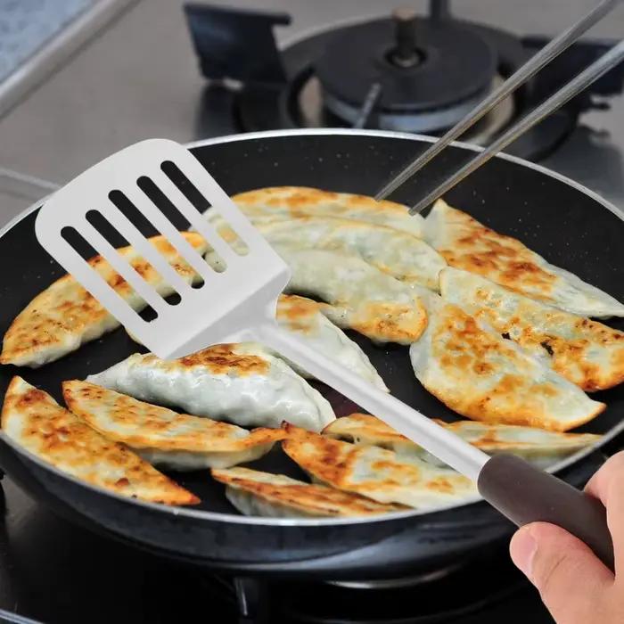 Kit d'ustensiles de cuisine en acier inoxydable avec manche en bois