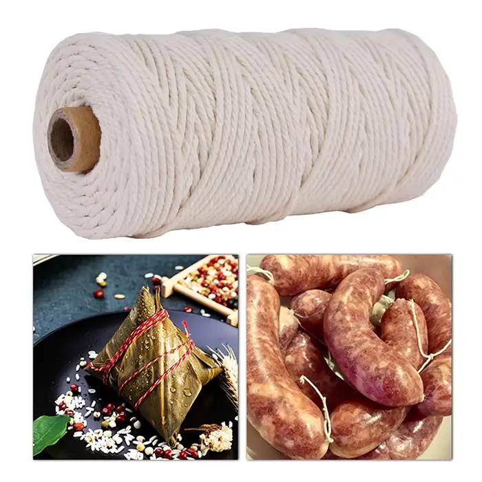 2mm d'épaisseur boucher chaîne coton ficelle viande préparation treillis dinde Barbecue cordes viande saucisse cravate corde cordon 100 mètres