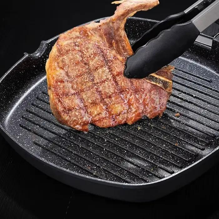 Poêles à griller polyvalentes avec becs verseurs