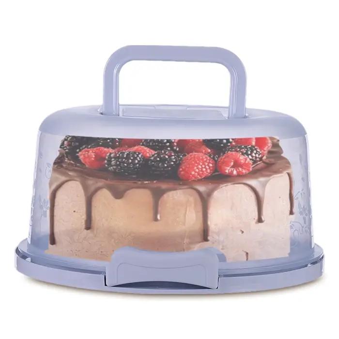 Boîte à gâteau portable avec couvercle et poignée