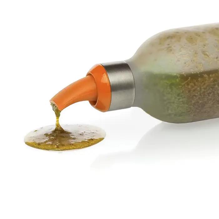 Bouteille à presser condiments Sauce de soja, distributeur de bouteilles pour salade BBQ bouteille d'huile d'olive, outils de cuisson, organisation de cuisine de 450ml