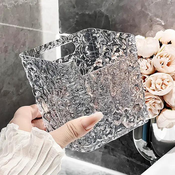 Support de rangement mural léger en acrylique, support organisateur de luxe pour brosse cosmétique, serviette de visage, soins de la peau, support de rangement pour salle de bain