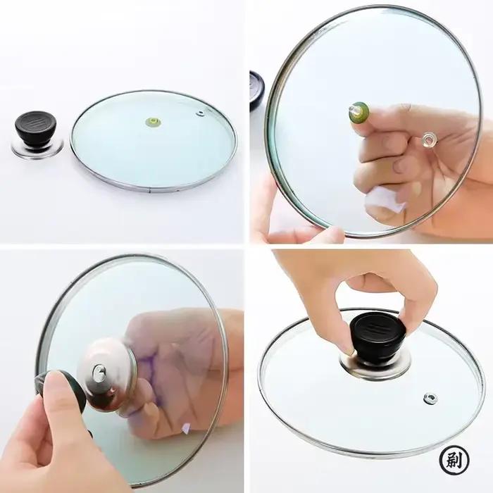 Bouton de pot en plastique orange avec conception anti-chaleur pour cuisine et salle de bain usage quotidien et festif