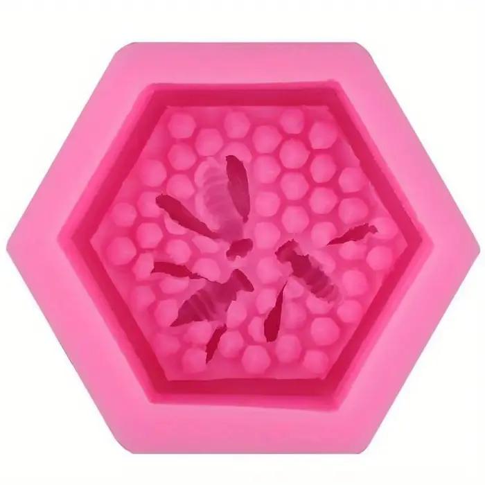Moule en silicone 3D nid d'abeille pour fondant