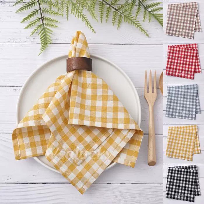 Serviette de table SUMMERTREE en coton pastorale multicolore pour mariage, Noël, fête et usage quotidien