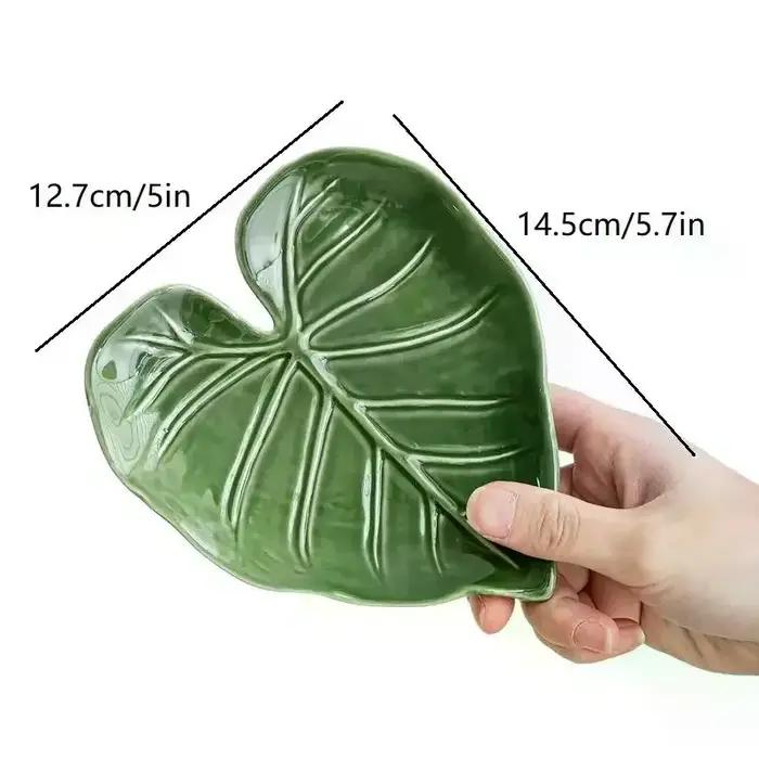 Porte-spatule en céramique, porte-cuillère de comptoir de cuisine, Design de feuilles mignonnes, porte-couverts multifonctionnel