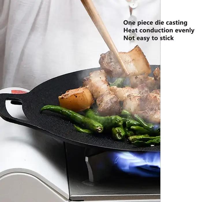 Poêle à barbecue avec revêtement en pierre médicale