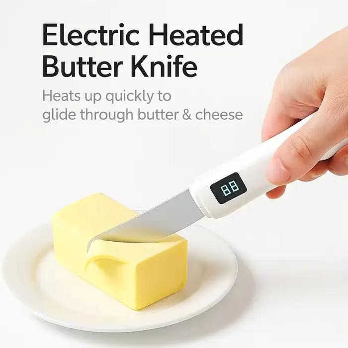 Couteau à beurre chauffant en acier inoxydable