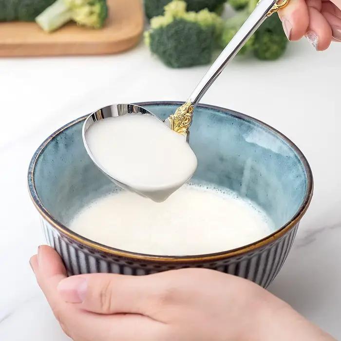 Louche à sauce en acier inoxydable 5/6, louche à soupe, cuillère à remuer, or miroir, magnifique, 18/10 po, 1 oz, 2 pièces, 3 pièces, 4 pièces, 50 pièces