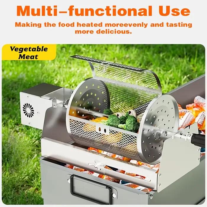 Panier de rôtissage rotatif à 360 degrés pour friteuse à air et four