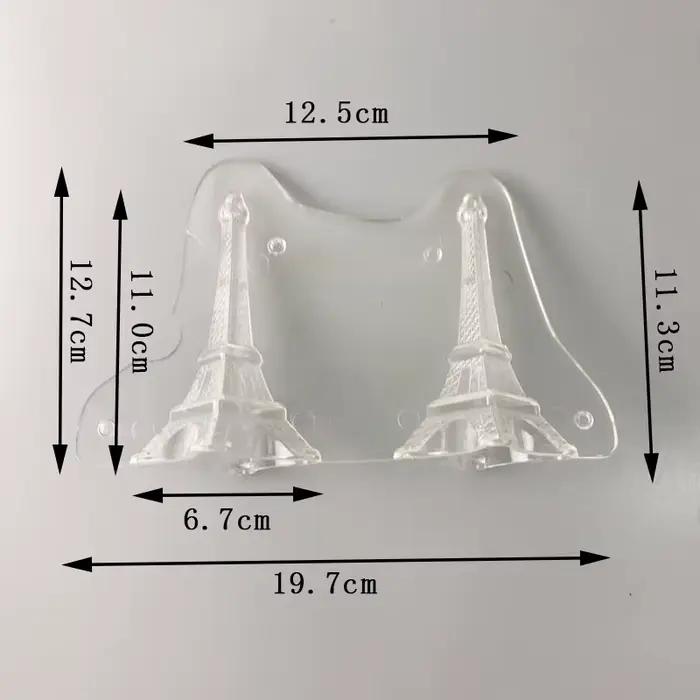 Moule à chocolat en plastique en forme de tour Eiffel 3D