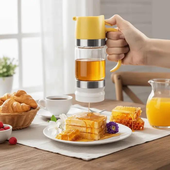 Distributeur de miel en verre durable de 300 ml