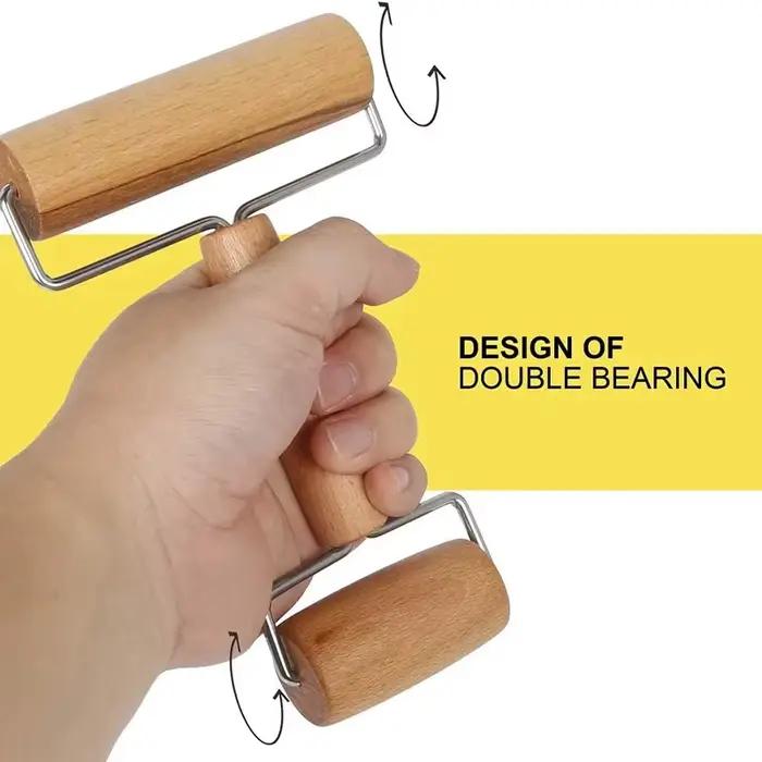 Rouleau à pâte à Double tête en bois