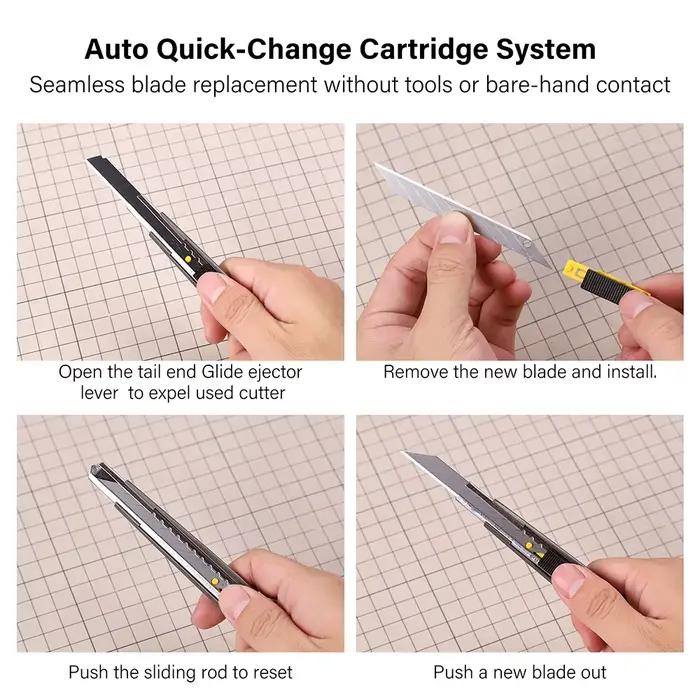 WUTA couteau artisanal pointu utilitaire coupe-cuir lames en acier pour la peau stylo à papier couteaux à graver pour l'artisanat dessin outils de coupe de bricolage