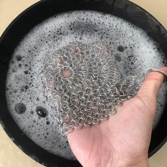 Nettoyant en fonte, épurateur de cotte de mailles de poêle en acier inoxydable 316 de qualité supérieure