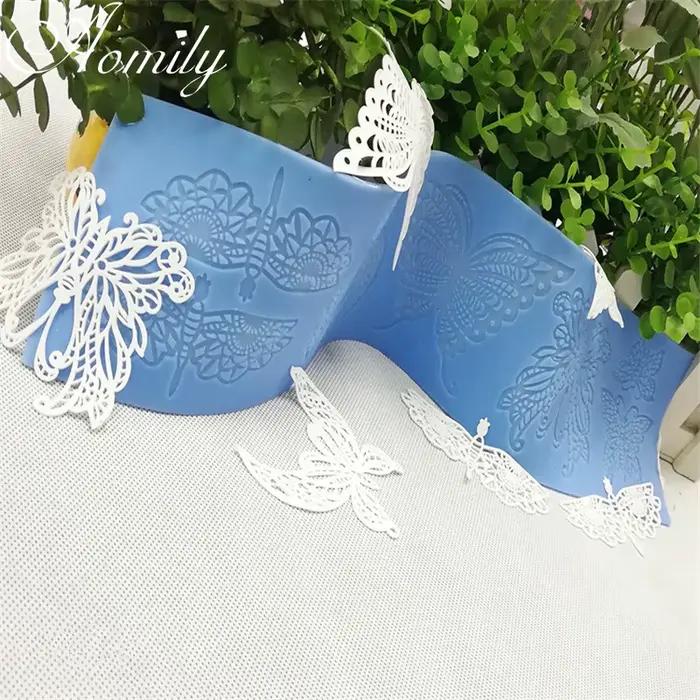 Aomily-Moule en silicone en dentelle papillon pour gâteau de mariage, outil de cuisson spectaculaire, mousse, sucre, glaçage, polymère, tampon