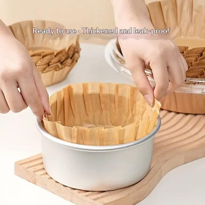50 Moules à Gâteau Pliables en Papier Antiadhésif pour Cheesecake Basque