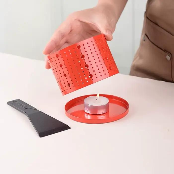 Chaudière à beurre cylindrique coupe-vent antiadhésive avec pelle poignée Anti-brûlure four à Raclette au fromage cuisson