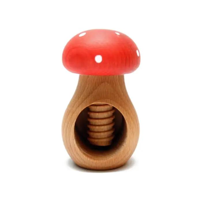 Champignon casse-noisette en bois-outil de craquelin d'écrous craquelés mécanisme de vis facile-grand cadeau pour noël et cuisine maison Displa