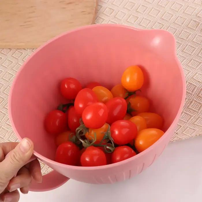 Bol à mélanger de cuisson de grande capacité avec poignée, bol à mélanger pour salade à fond antidérapant, conception de dérivation en forme de V PP, bol à battre les œufs