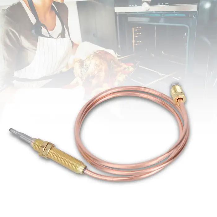 Sonde de Thermocouple à filetage M8, sonde de Thermocouple à gaz chauffant 600mm pour cheminée, accessoires de gril de barbecue