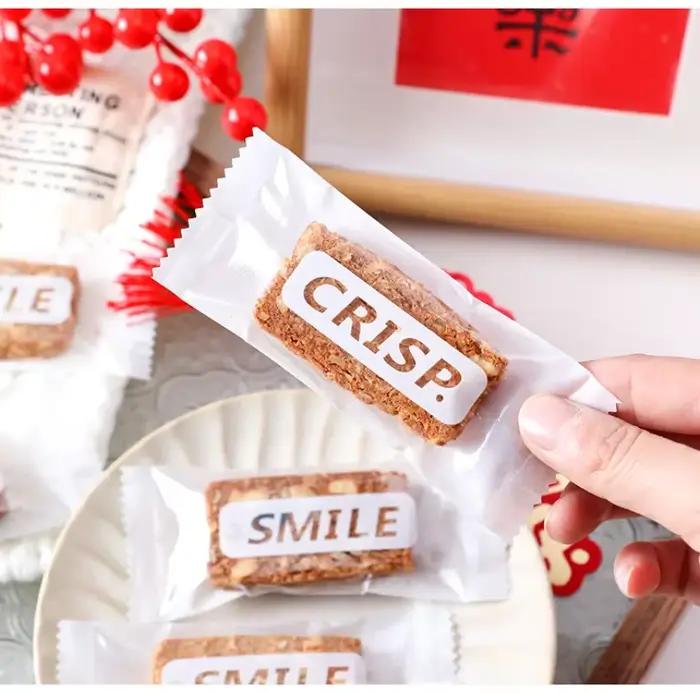 Sacs en plastique pour sucre et Nougat, 100 pièces, emballage de bonbons fait à la main, Machine de cuisson épaisse, sacs scellés, bricolage de bonbons, biscuits, fournitures de boulangerie