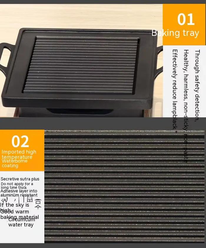 Grill de Barbecue Portable sans fumée, coréen et japonais, four à charbon de bois, poêle à alcool, outils de cuisine antiadhésifs ménagers