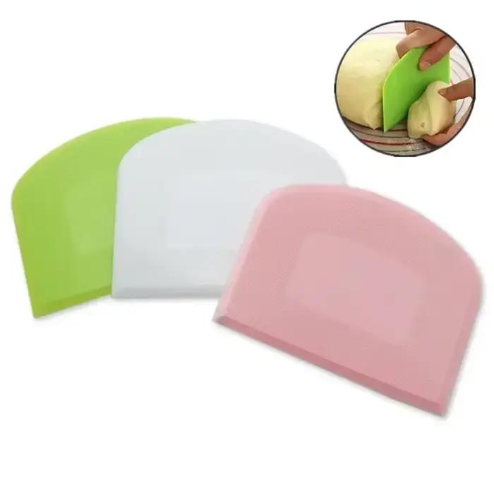 Coupe-pâtisserie en Silicone, couteau à pâte, grattoir à gâteau souple, spatule, outil de cuisson, accessoires de cuisine, couteau de coupe Double face
