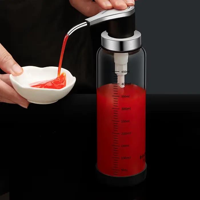 1 pièce Bouteille en verre à pompe à pression pour sirop