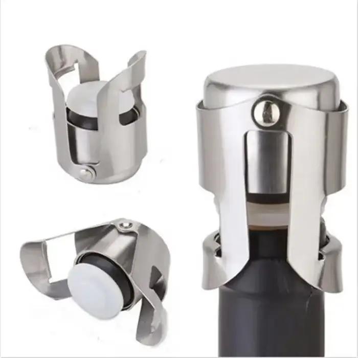 Bouchon de bouteille de champagne en acier inoxydable, scellé sous vide, pour vin mousseux, ouvre-bouteille, outil de bar
